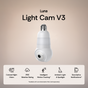 Luna Light Cam V3 with features listed on a beige background