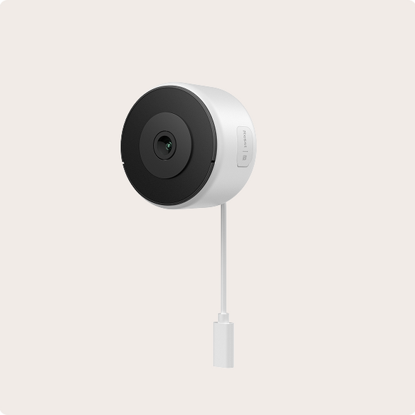 Rounded camera with straight post
